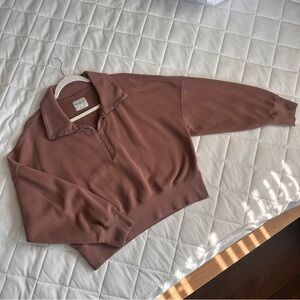 Abercrombie Sunday Drama Collar Half-Zip Sweatshirt